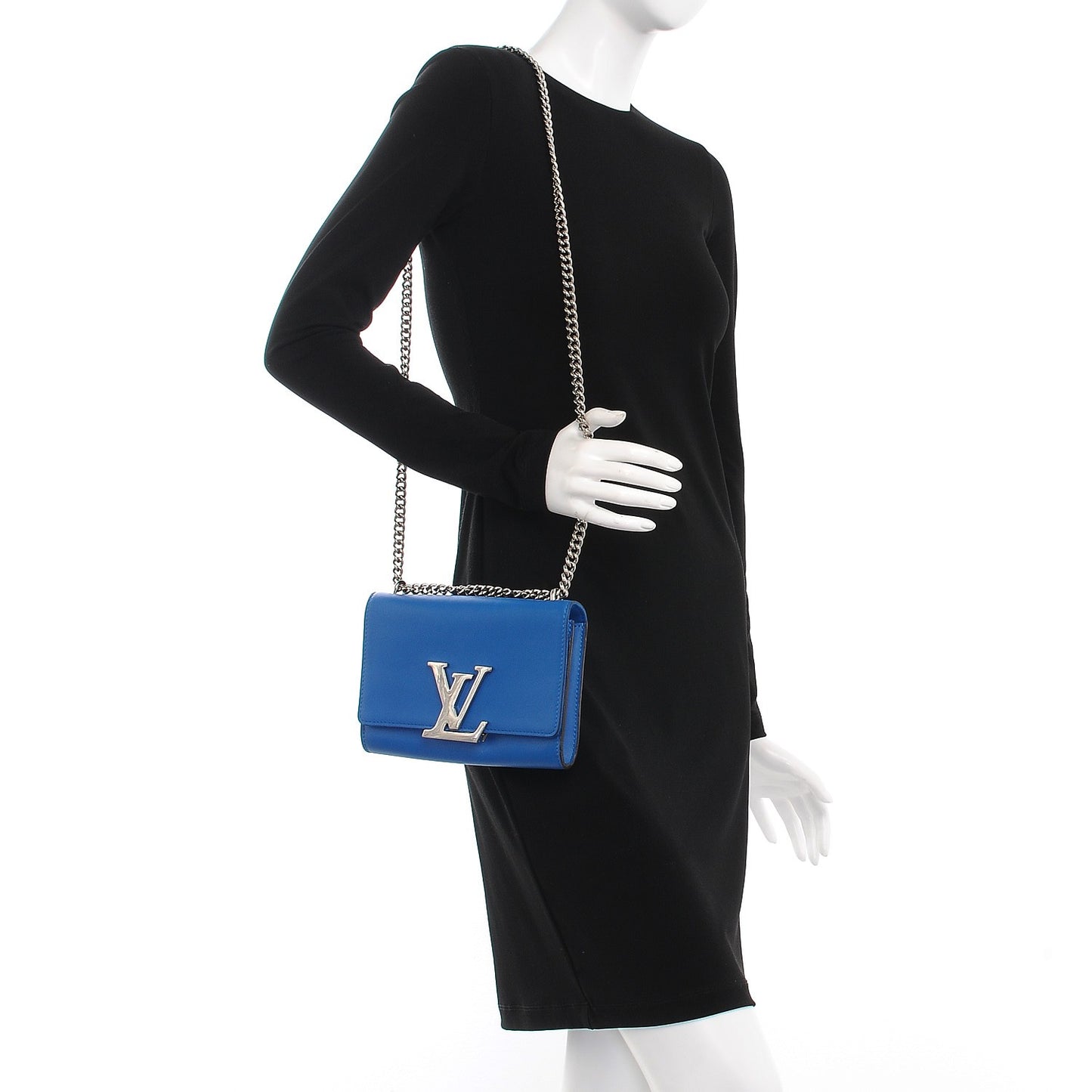 Calfskin Chain Louise MM Outremer