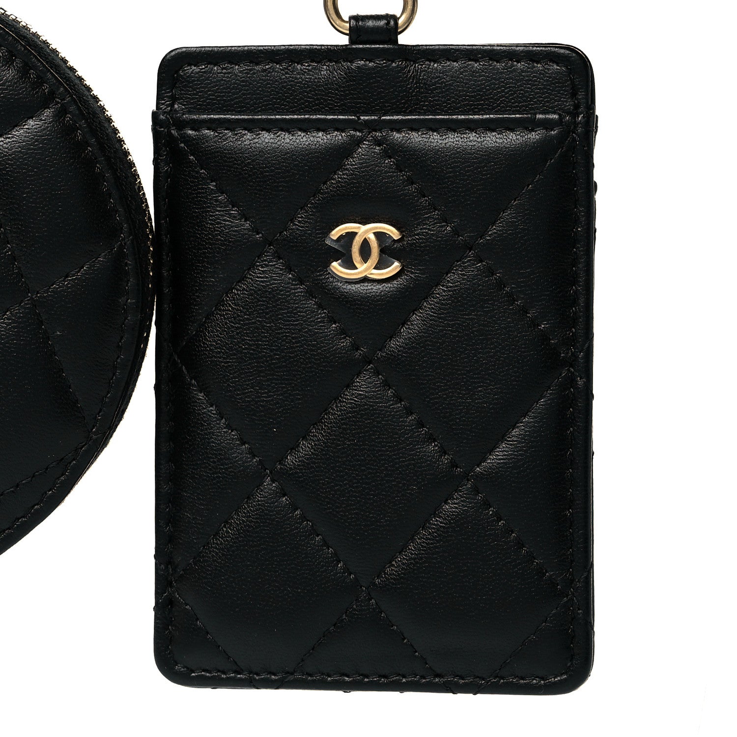 Chanel Pearl Lambskin Pearl Crown CC Wristlet Multi Pouches Black 5 of 7