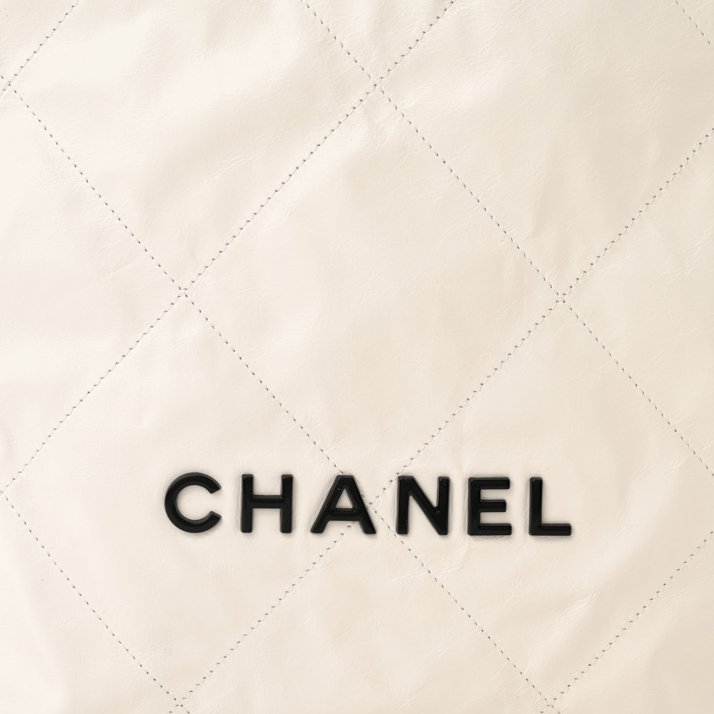 Calfskin Quilted Chanel 22 Backpack White Black