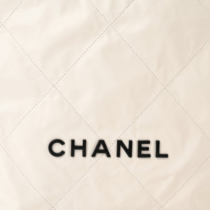 Chanel Calfskin Quilted Chanel 22 Backpack White Black 8 of 12