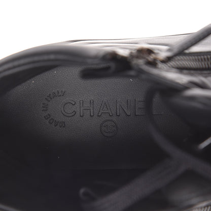 Chanel Calfskin High Top CC Sneakers 39 Black 6 of 11