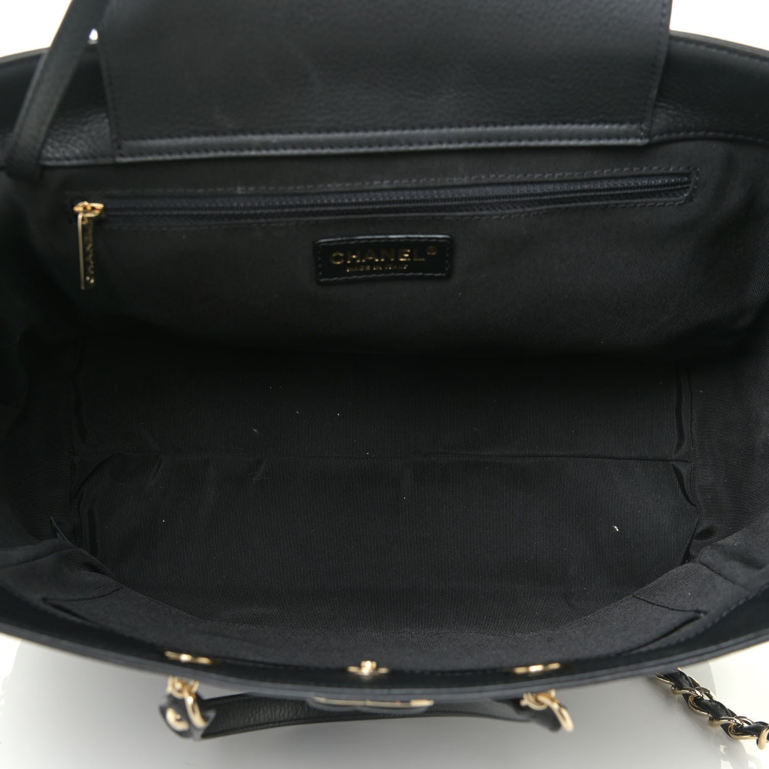 Chanel Calfskin Stitched Medium Shopping Tote Black 4 of 14