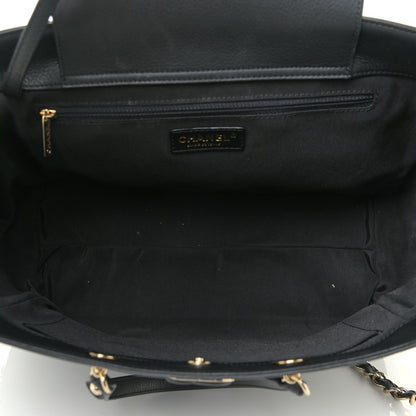 Chanel Calfskin Stitched Medium Shopping Tote Black 4 of 14