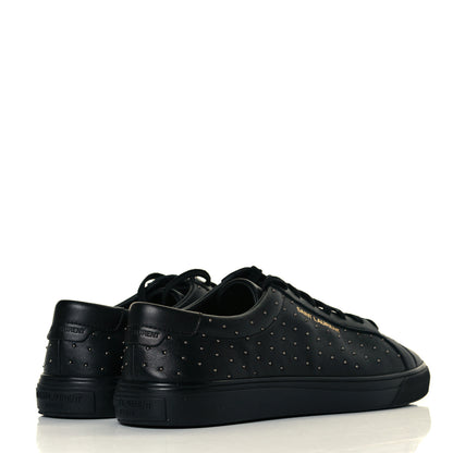 Saint Laurent Calfskin Womens Andy Pearl Low Top Sneakers 36.5 Black 5 of 9