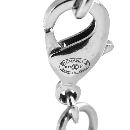 Chanel Baguette Crystal Large CC Necklace Silver 5 of 5