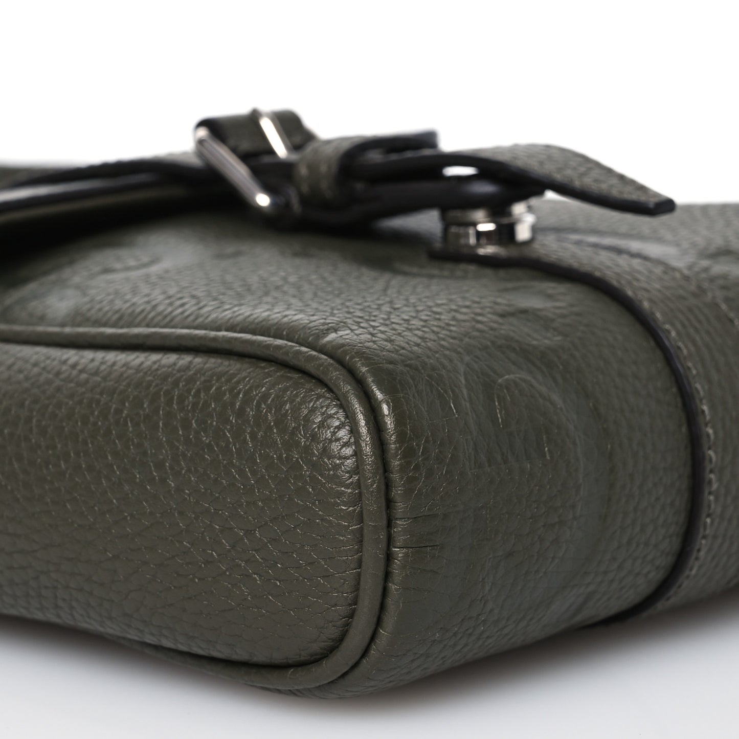 Piuma Calfskin Jumbo GG Embossed Small Messenger Bag Dark Green
