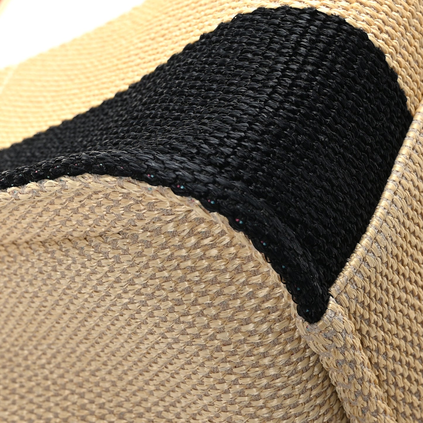 Straw Raffia Calfskin Striped Medium Deauville Tote Black Beige Ivory