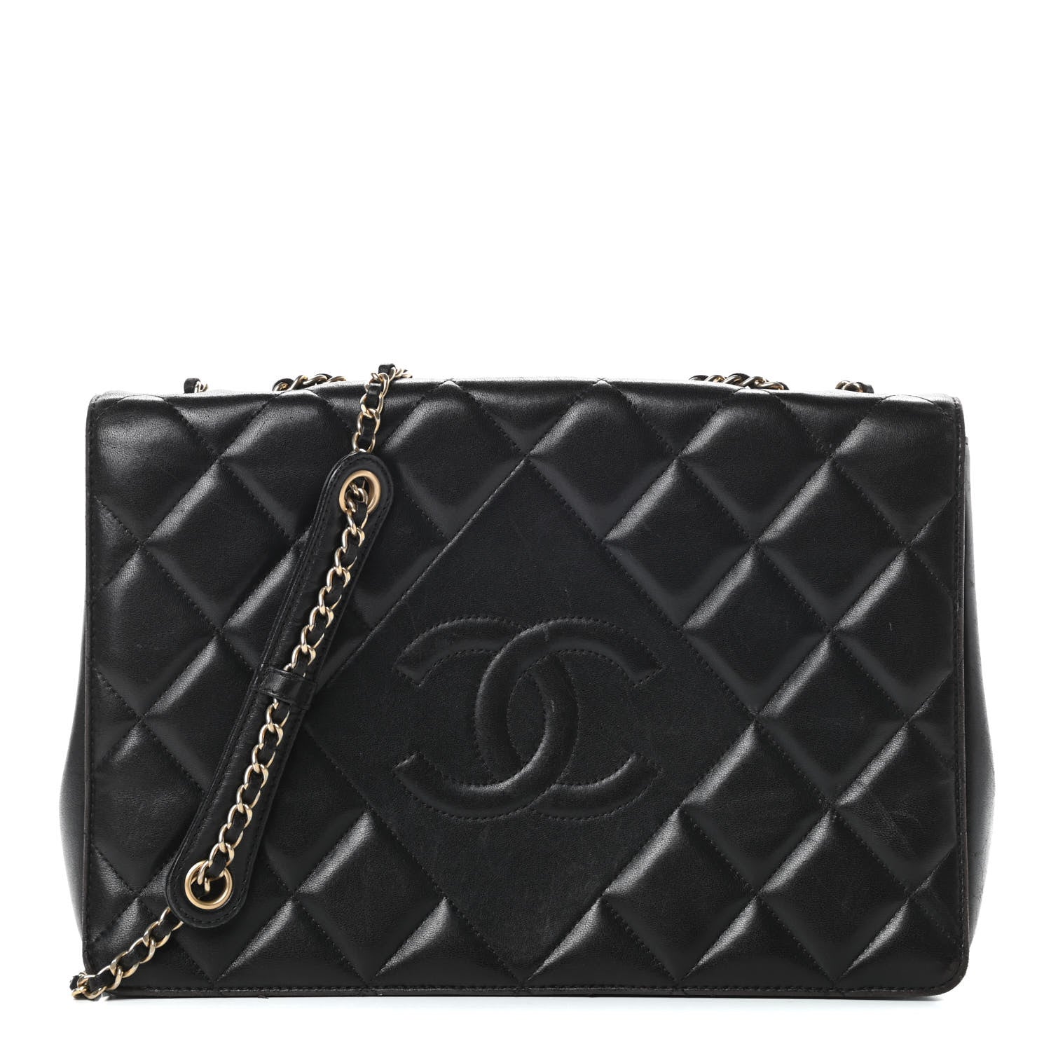 Chanel Lambskin Quilted Medium Diamond CC Flap Black 1 of 19