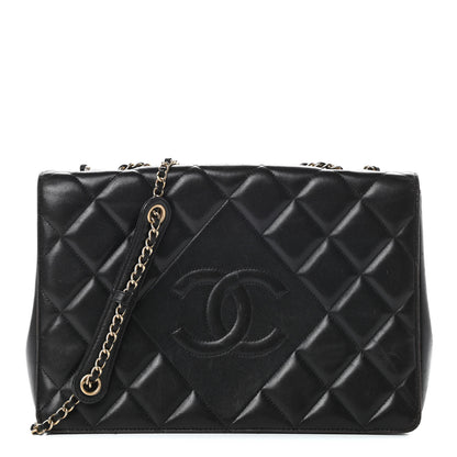 Chanel Lambskin Quilted Medium Diamond CC Flap Black 1 of 19