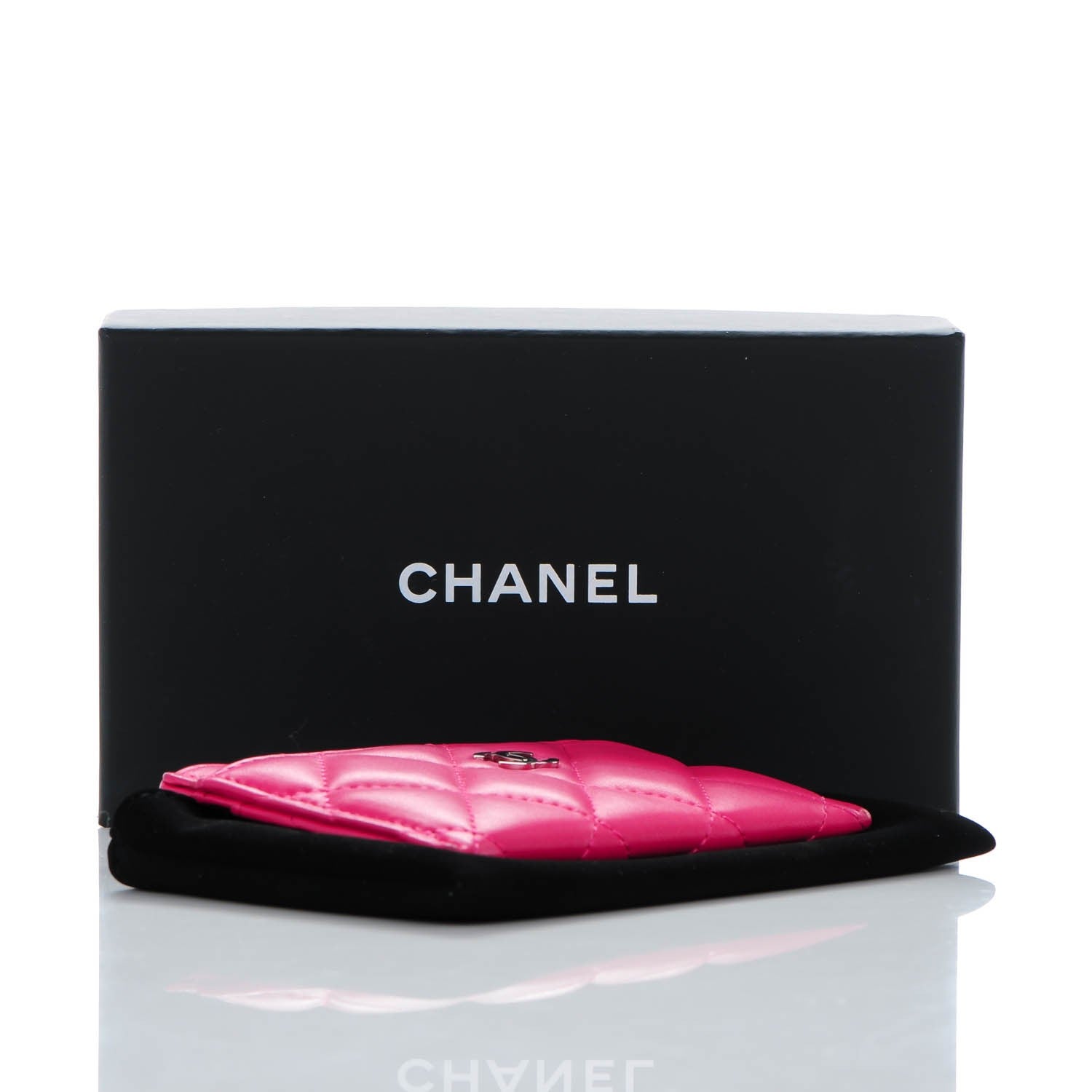 Chanel Lambskin Quilted Card Holder Fuchsia 4 of 8