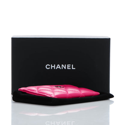 Chanel Lambskin Quilted Card Holder Fuchsia 4 of 8