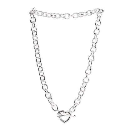 Tiffany Sterling Silver Heart and Arrow Toggle Necklace 3 of 4