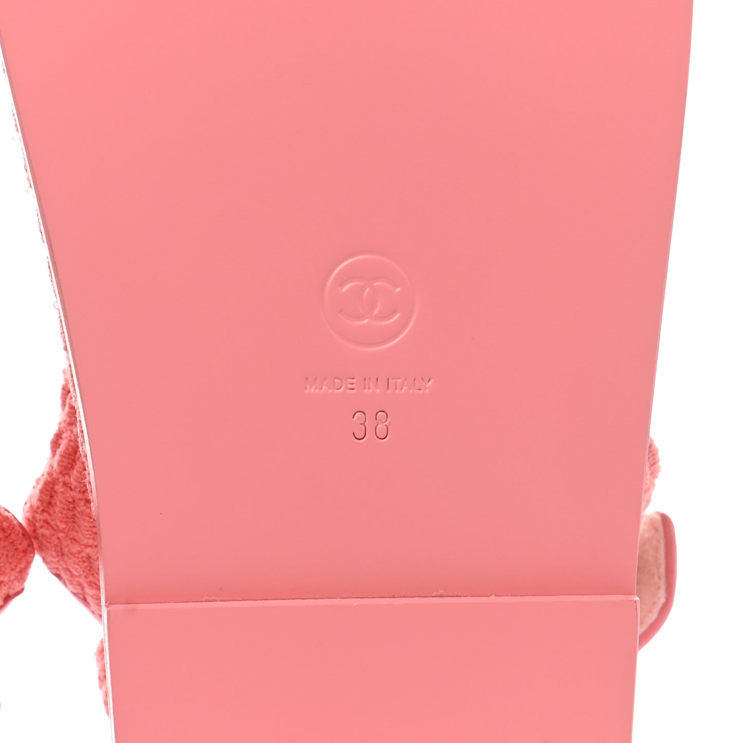 Knit Fabric Velcro Dad Sandals 38 Coral