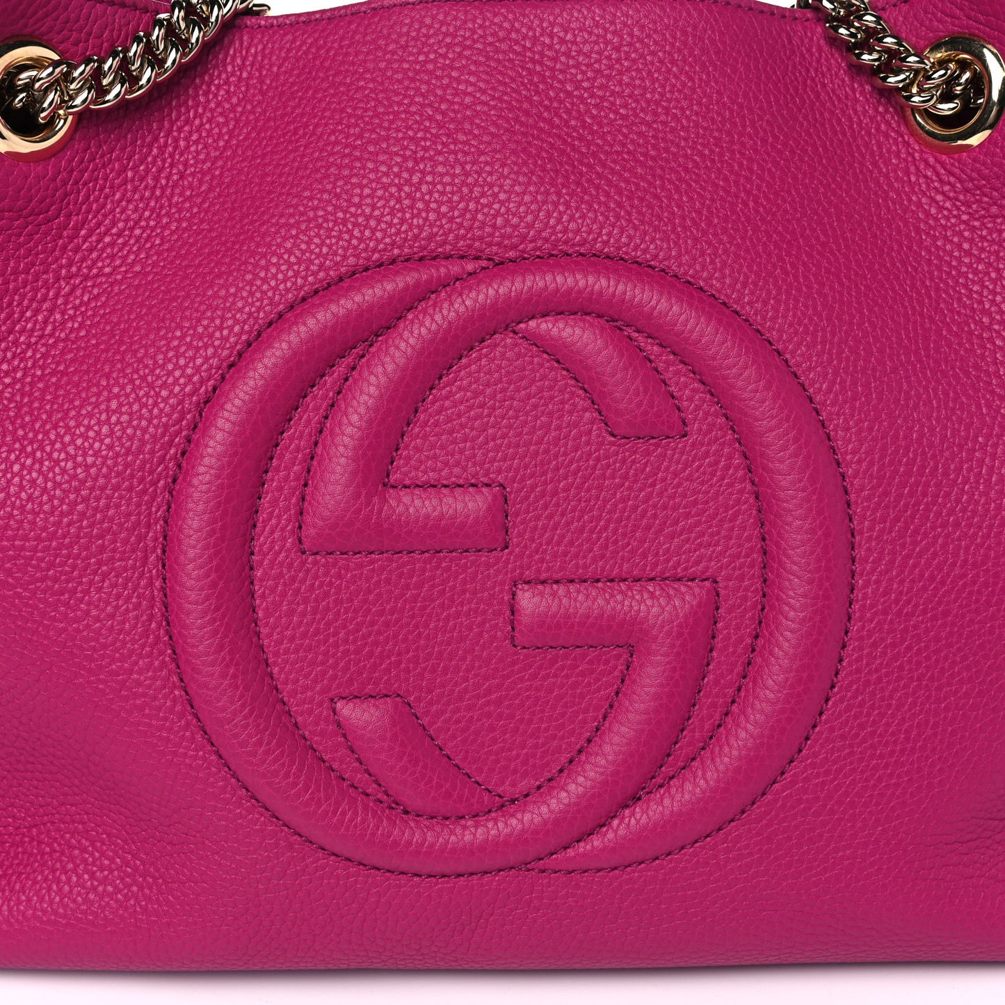 Cellarius Calfskin Medium Soho Chain Shoulder Bag Bright Bouganville