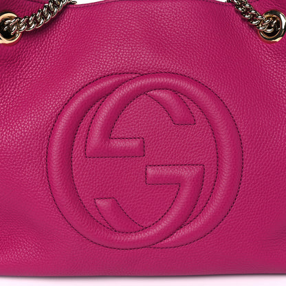 Gucci Cellarius Calfskin Medium Soho Chain Shoulder Bag Bright Bouganville 9 of 17