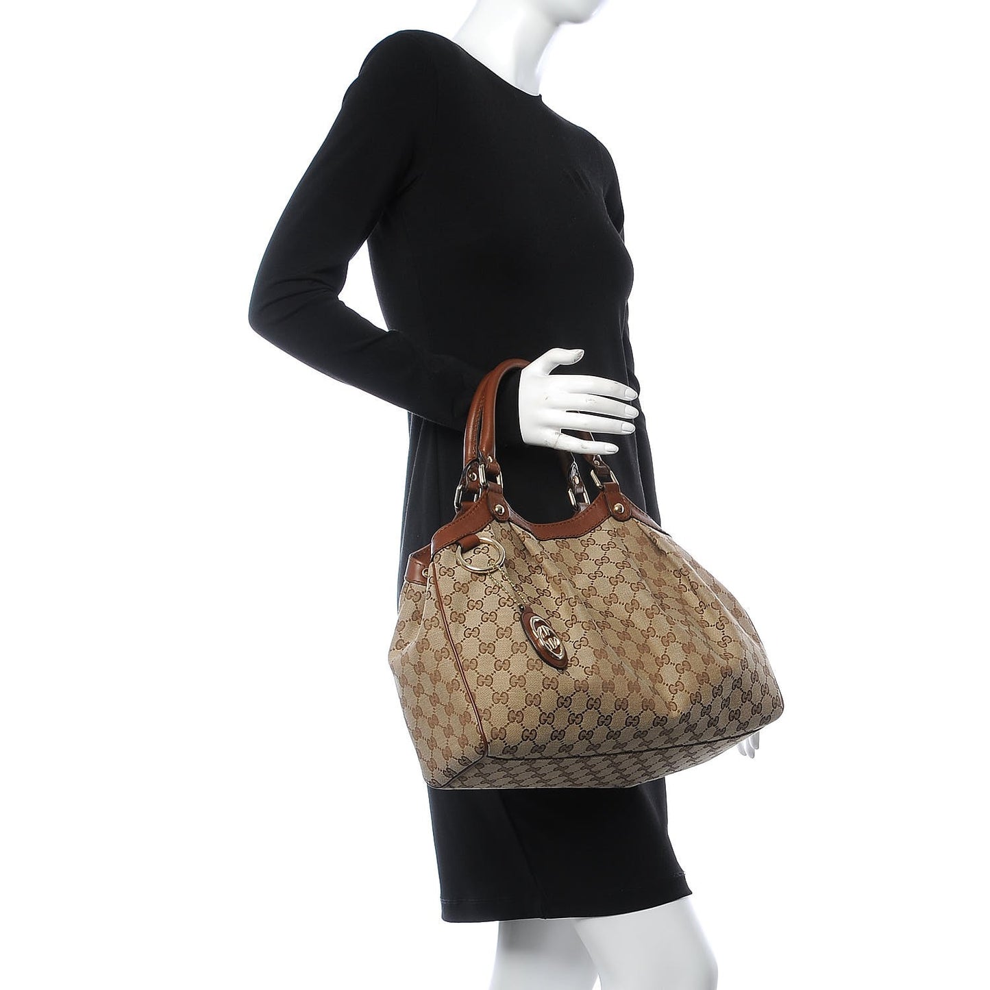 Monogram Medium Sukey Tote Brown