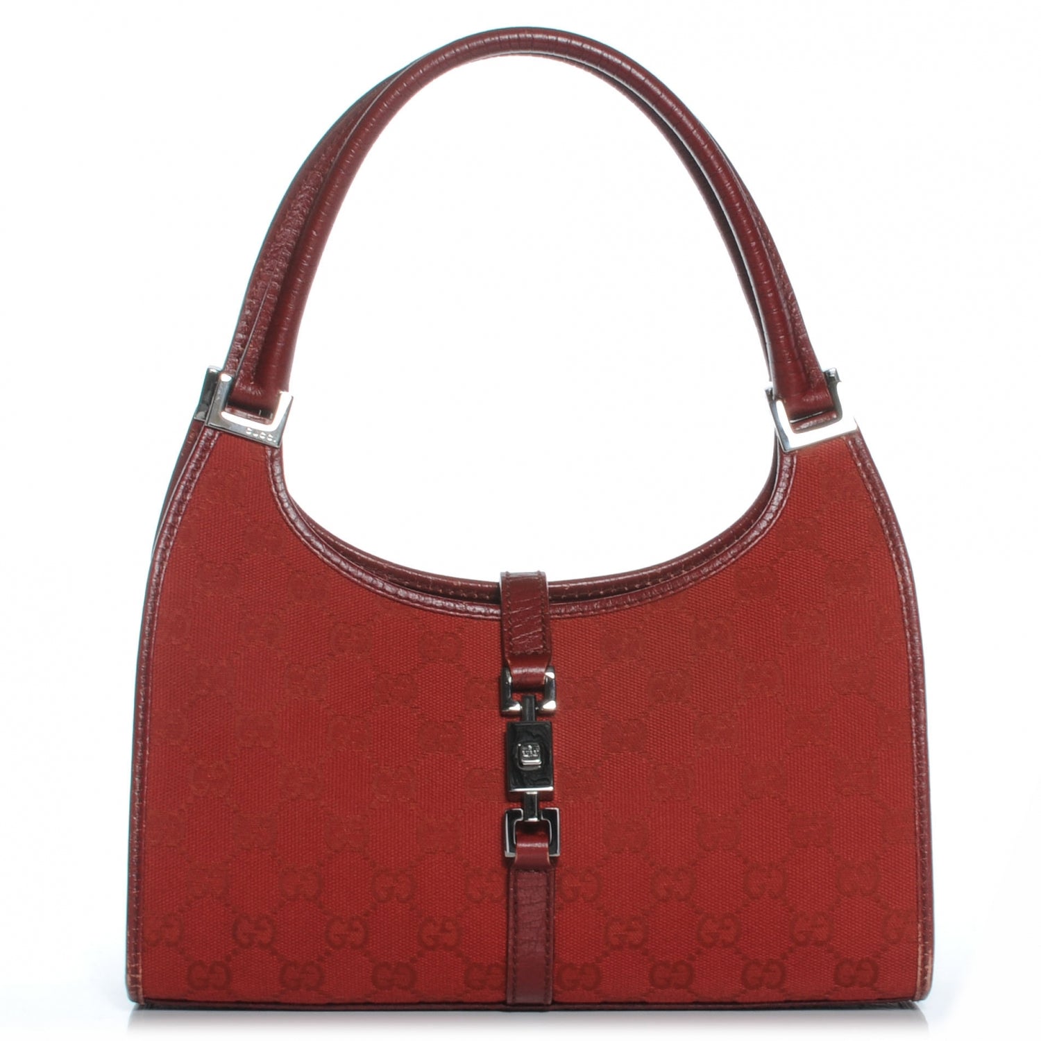 Gucci Monogram Small Bardot Red 1 of 7