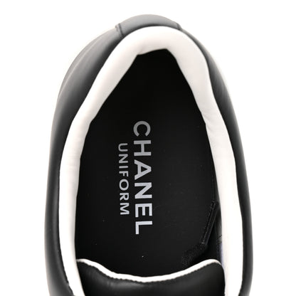 Chanel Calfskin CC Uniform Womens Sneakers 39 Black 9 of 10