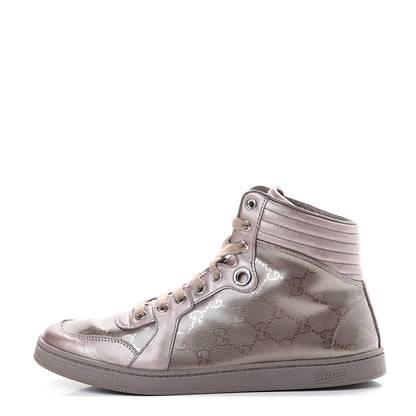 Gucci Imprime Monogram Coda High Top Sneakers 38.5 Mauve 1 of 10