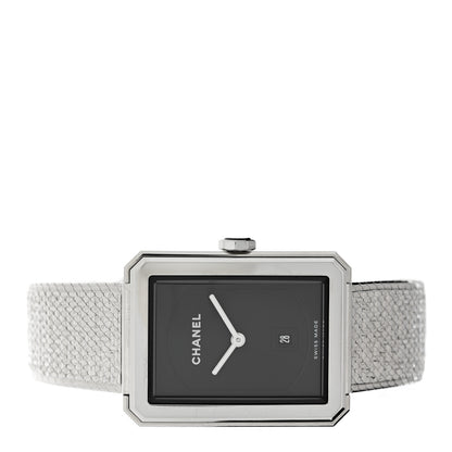 Chanel Stainless Steel 26mm Boy-friend Tweed Quartz Watch Black 2 of 6