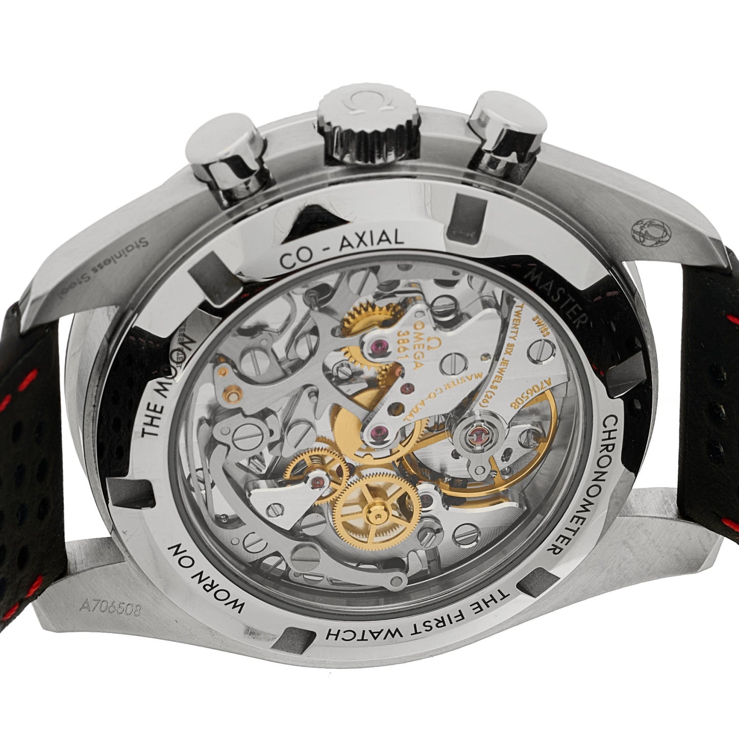 Stainless Steel Calfskin 42mm Speedmaster Moonwatch Professional Chronograph Manual Winding Watch White 310.32.42.50.04.002