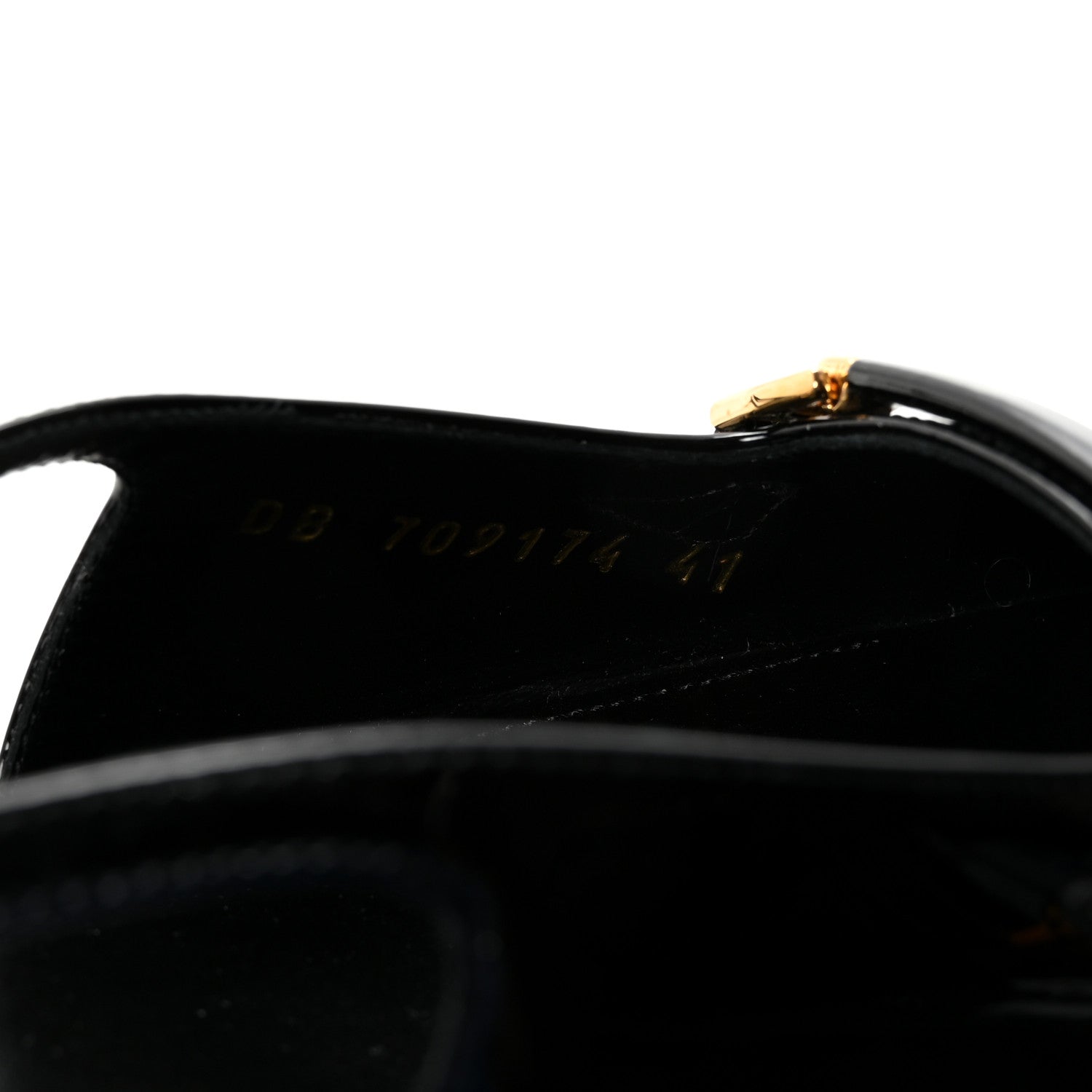 Saint Laurent Patent Bade Slingback Pumps 41 Black 9 of 10