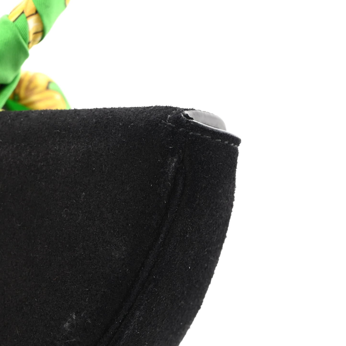 Suede Opera Clutch Bag Black