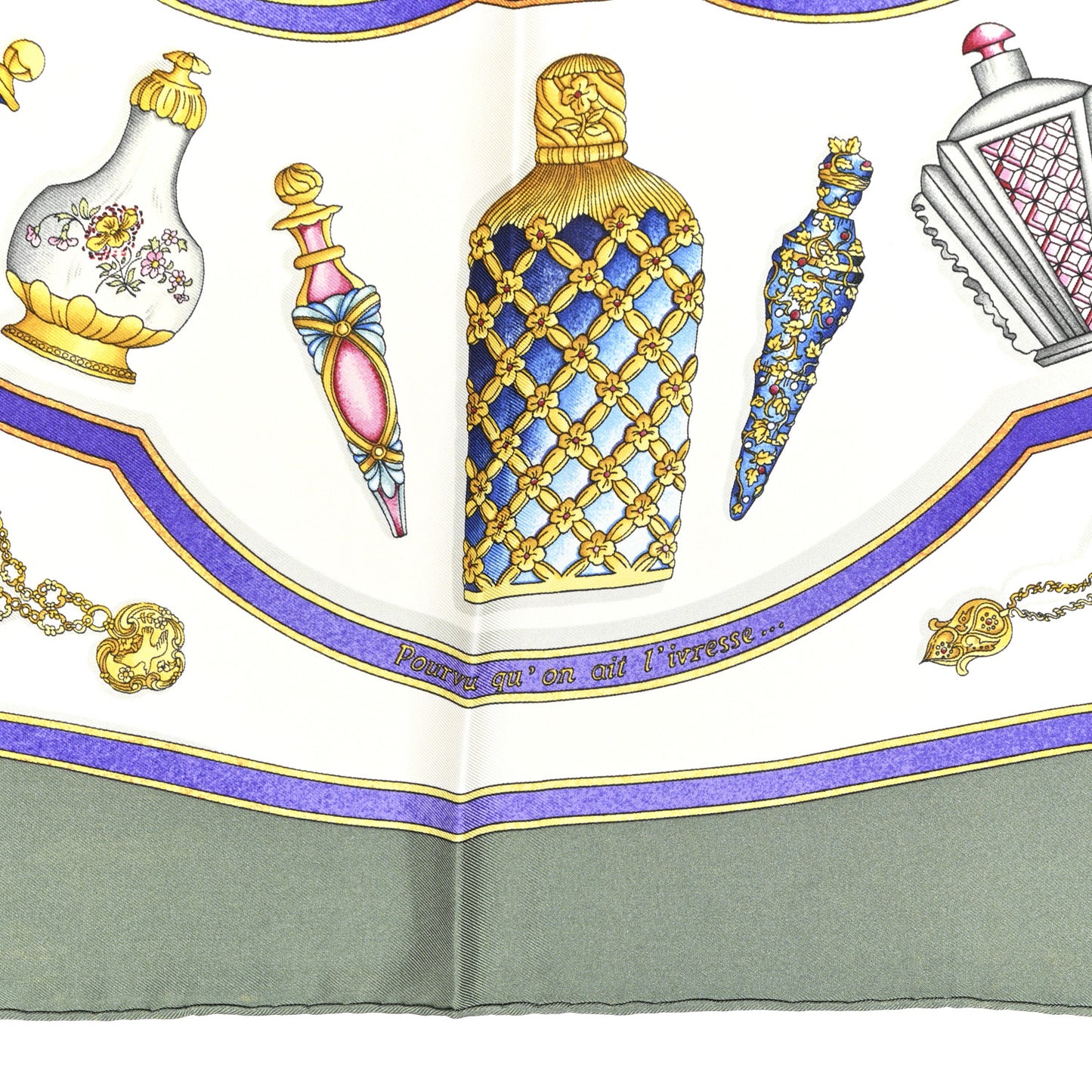 Silk Qu Importe Le Flacon Scarf 90 Green