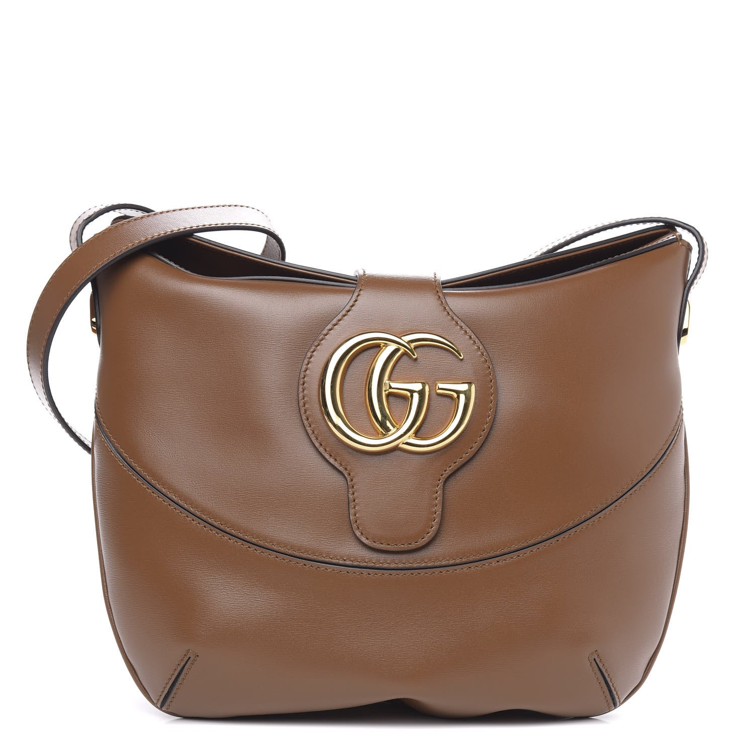 Gucci Boarded Plutone Calfskin Medium Arli Shoulder Bag Nocciola 1 of 12