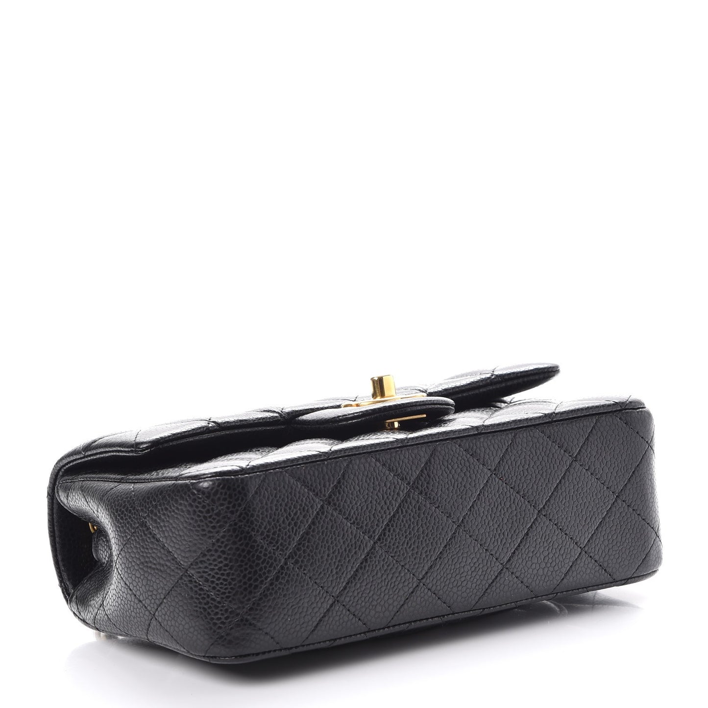 Caviar Quilted Mini Rectangular Flap Black