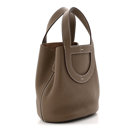 Hermes Taurillon Clemence Swift In-The-Loop 18 Bag Etoupe 3 of 10