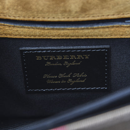 Burberry Derby Calfskin House Check Small Macken Crossbody Bag Black 5 of 11