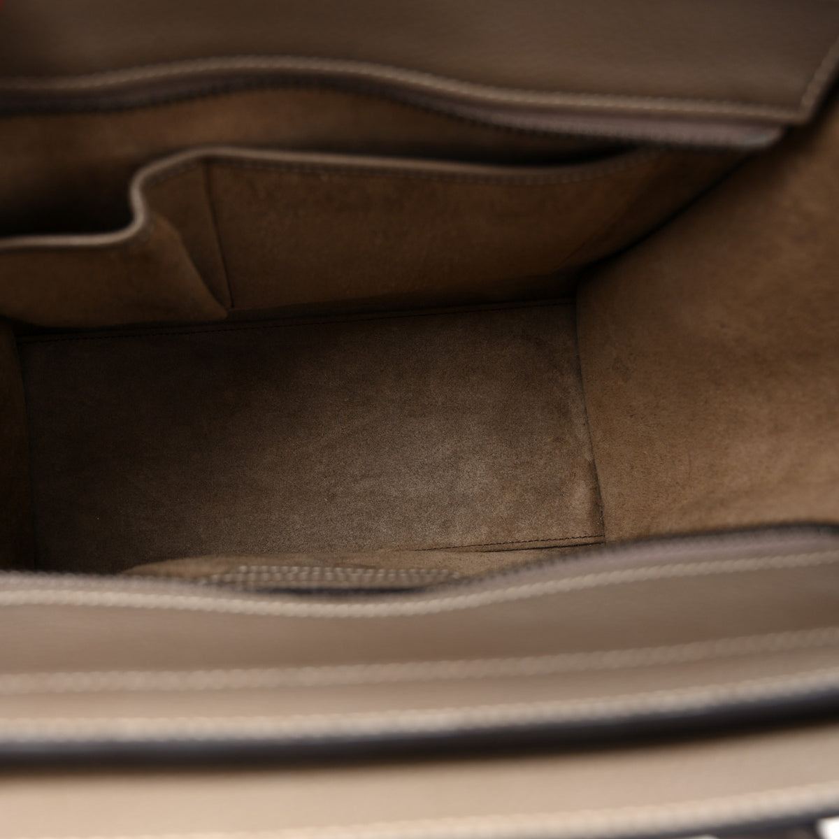 Celine Drummed Calfskin Micro Luggage Souris 5 of 12