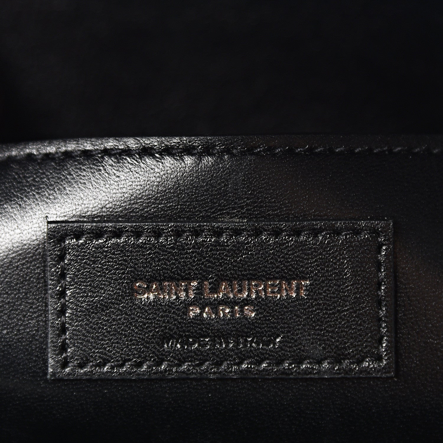 Saint Laurent Calfskin Mixed Matelasse Triquilt Large Monogram Satchel Black 7 of 11
