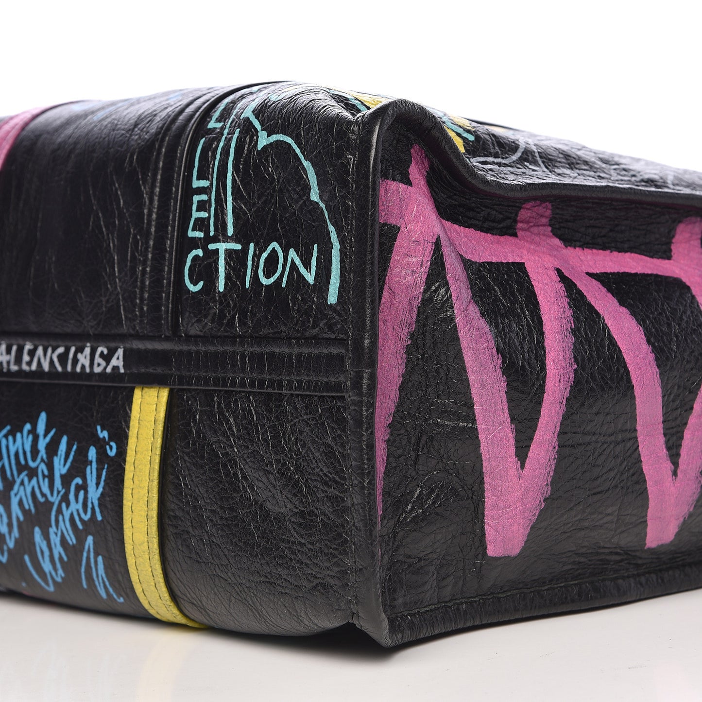 Agneau Arena Graffiti All Over Medium Bazar Shopper Tote Black Multicolor