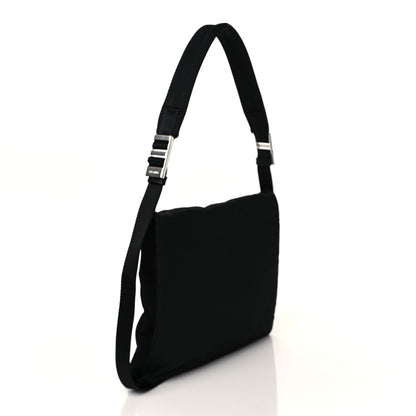 Prada Tessuto Nylon Flat Flap Messenger Bag Black 3 of 9