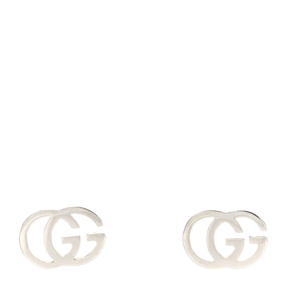 Gucci 18K White Gold GG Tissue Stud Earrings 1 of 5