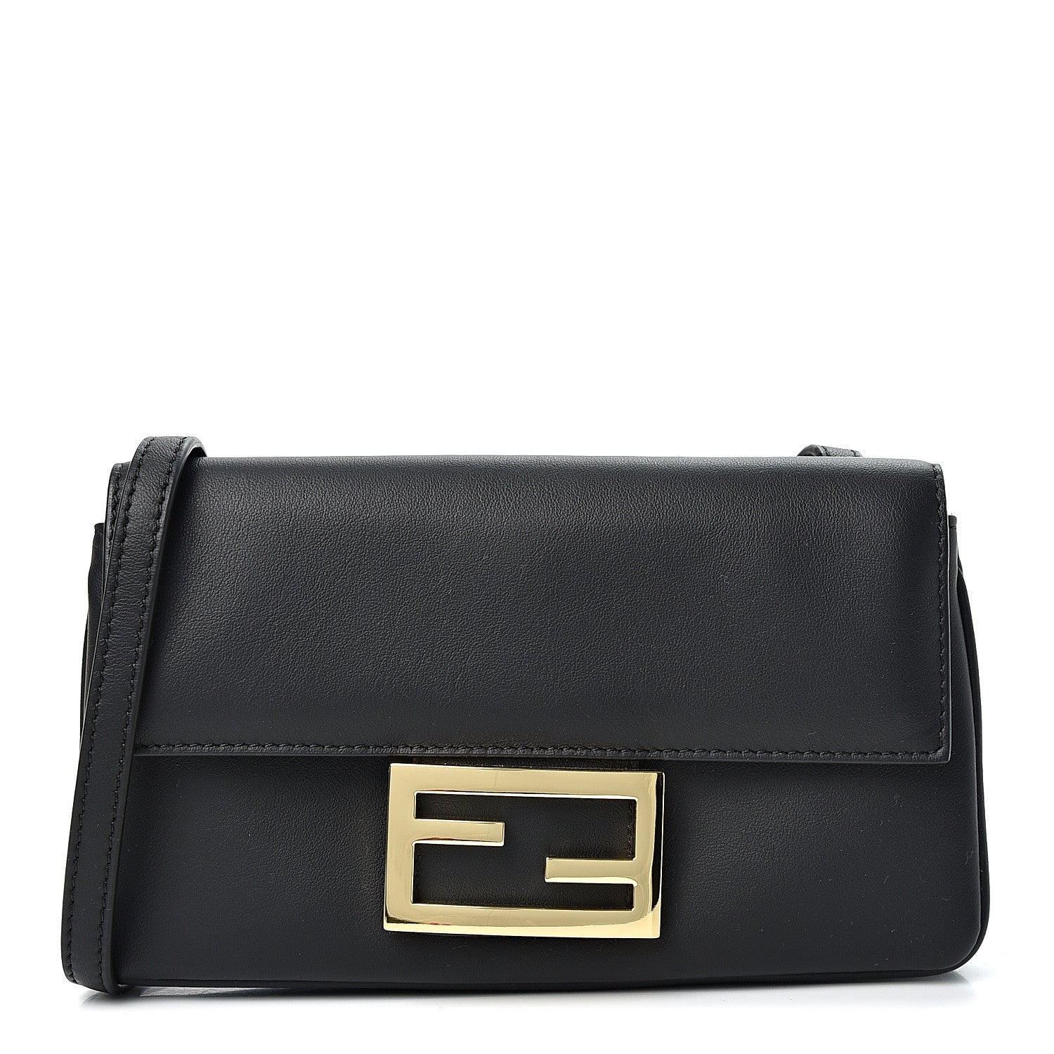 Fendi Vitello Grace Matte Duo Baguette Black 1 of 11
