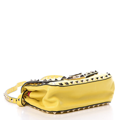 Valentino Garavani Vitello Mini Rockstud Flap Saddle Crossbody Bag Naples Yellow 4 of 15