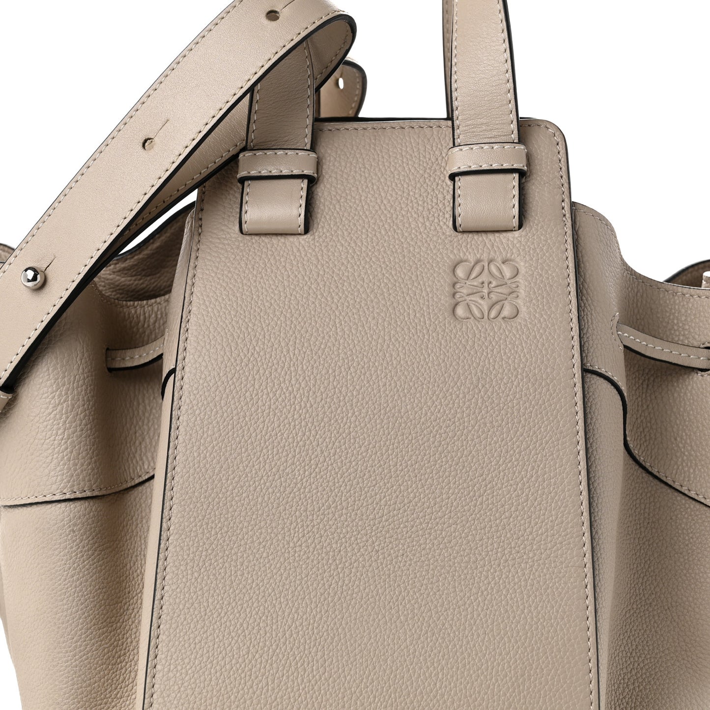Calfskin Medium Hammock Shoulder Bag Light Oat