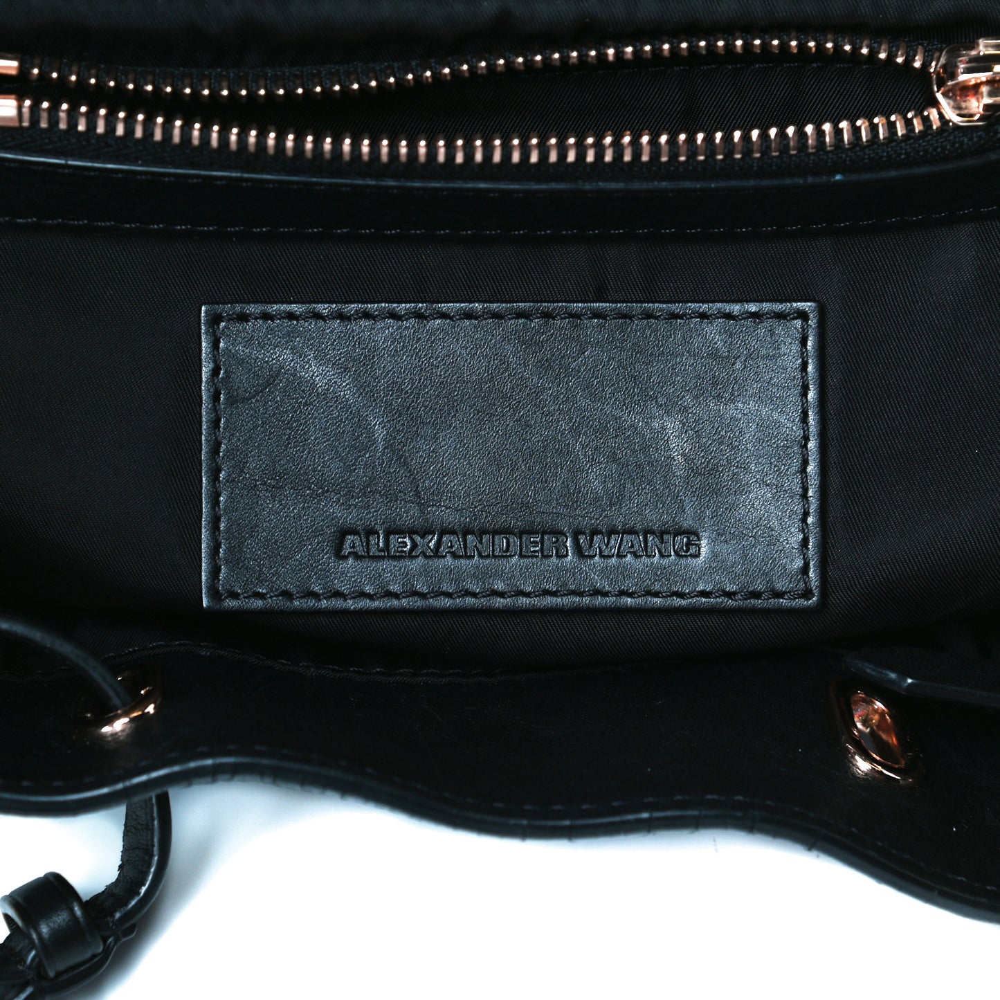Pebbled Calfskin Prisma Skeletal Backpack Black Rose Gold Hardware