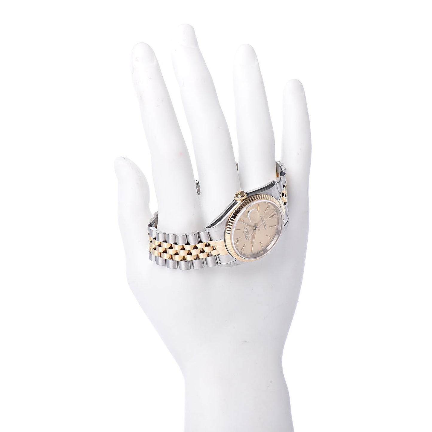 Stainless Steel 18K Yellow Gold 36mm Oyster Perpetual Datejust Watch Champagne 16233