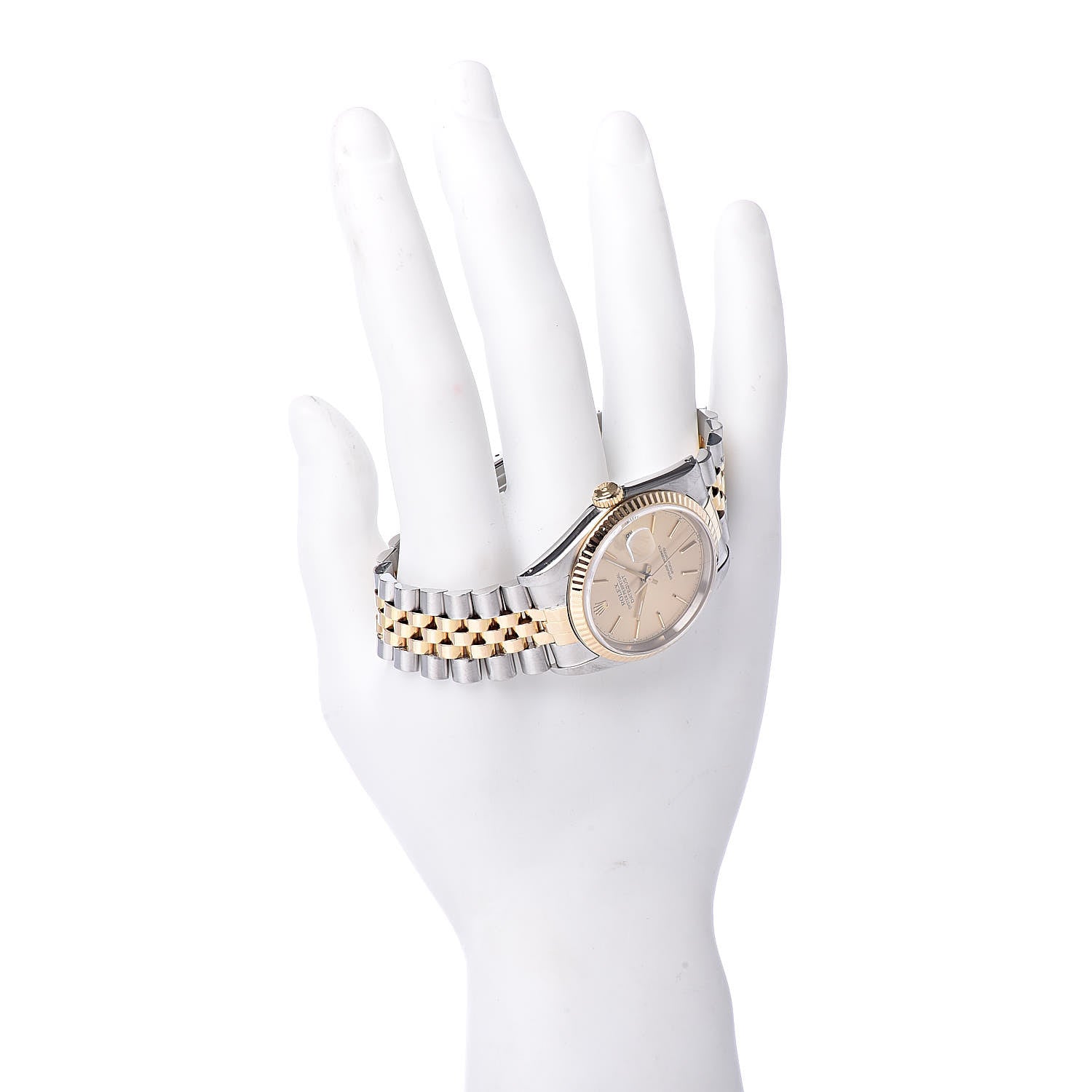 Rolex Stainless Steel 18K Yellow Gold 36mm Oyster Perpetual Datejust Watch Champagne 16233 2 of 8