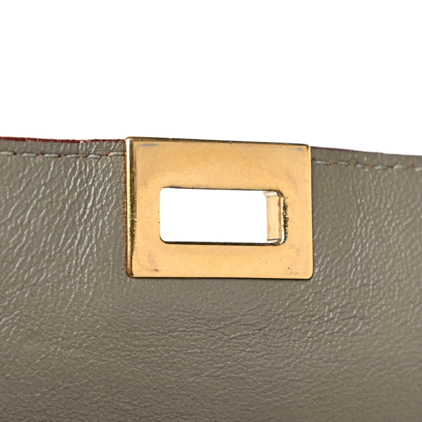 Calfskin Suede Tri-Color Medium Trapeze Burgundy