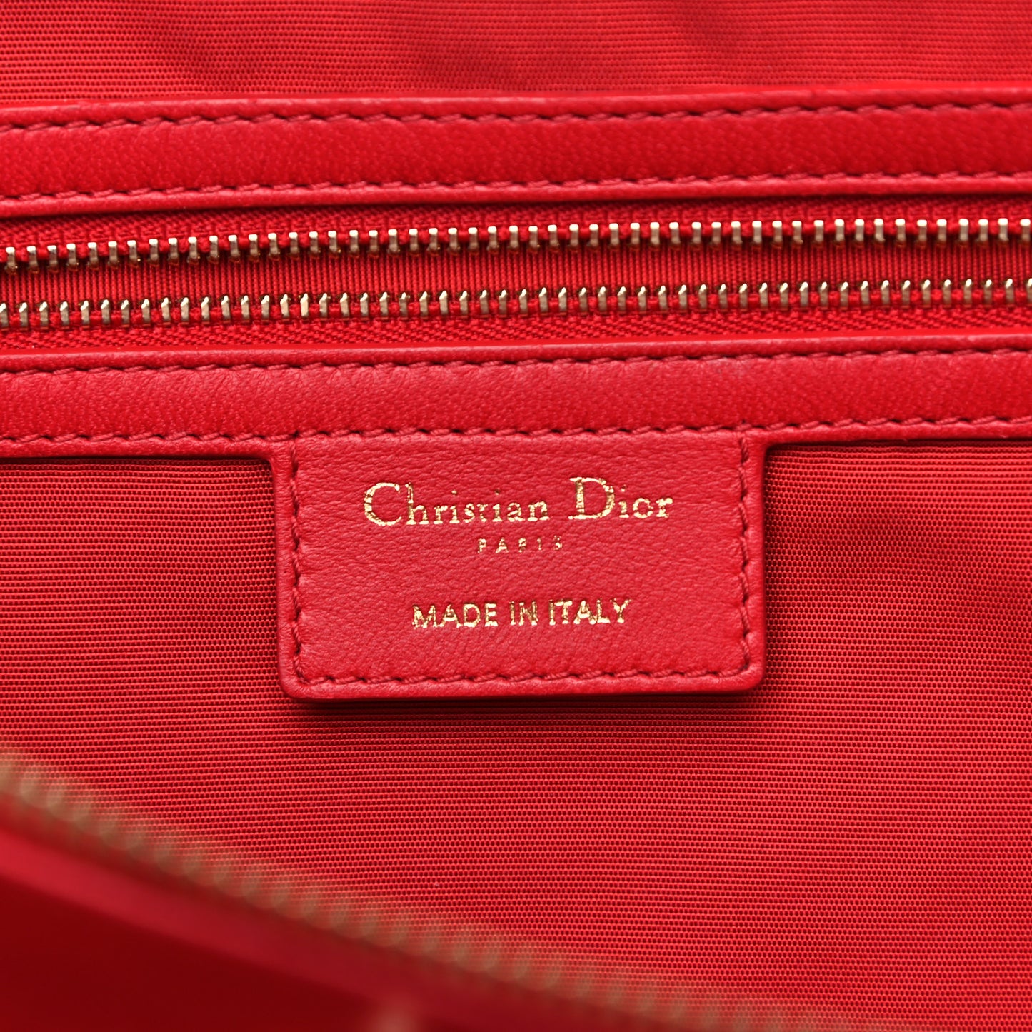 Lambskin Cannage Large Dior Soft Shopping Tote Red
