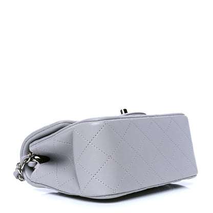 Chanel Lambskin Quilted Mini Square Flap Light Grey 4 of 4