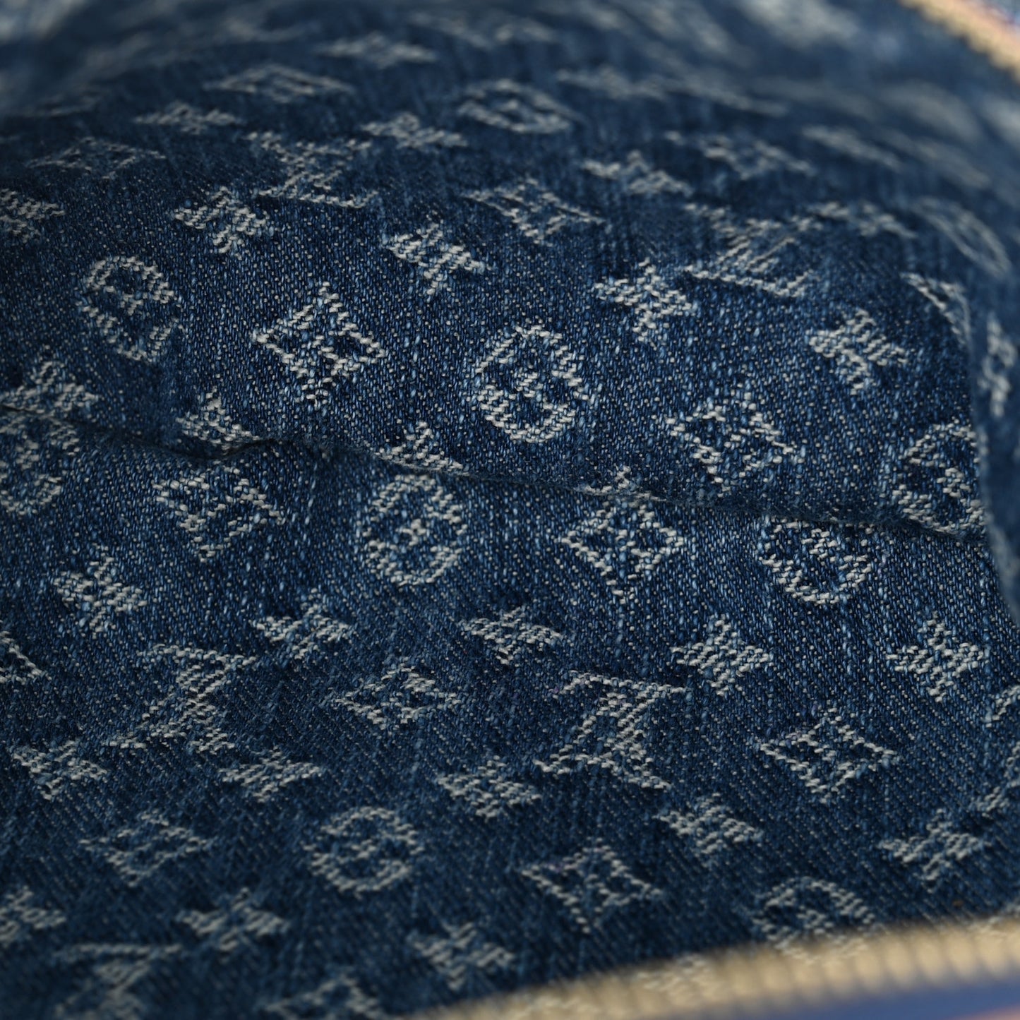 Monogram Denim High Rise Bumbag Blue