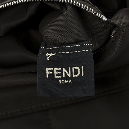 Fendi Econyl Nylon Cuoio Romano Monochrome Medium Baguette Messenger Bag Ebano 8 of 13