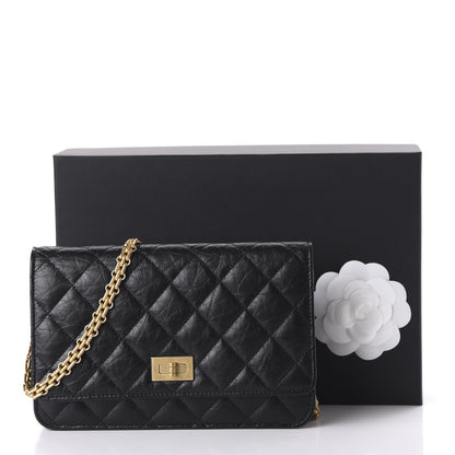 Chanel Aged Calfskin Quilted Reissue Wallet On Chain WOC Black 12 of 12