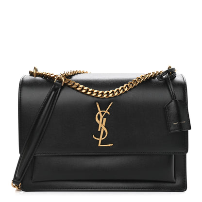 Saint Laurent Calfskin Large Monogram Sunset Black 1 of 10